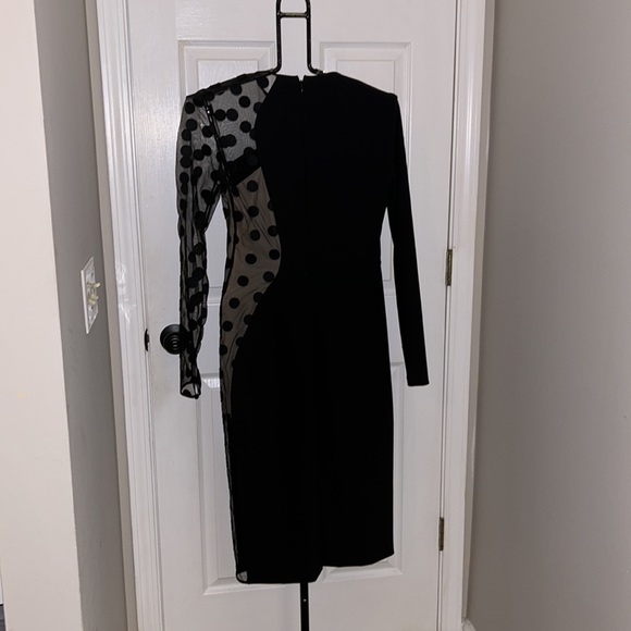 STELLA MCCARTNEY BLACK CREW LONG DRESS - Picture 2 of 4